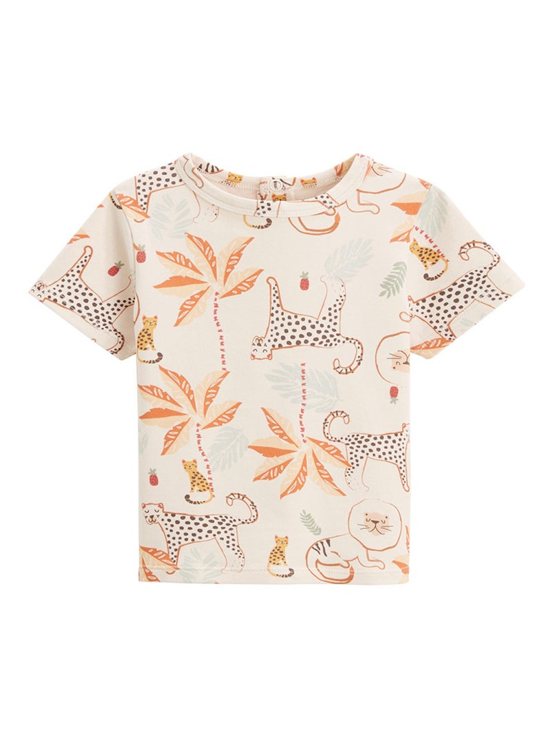 Ensemble salopette bébé en gaze de coton et t-shirt Tango Marron - Kiabi