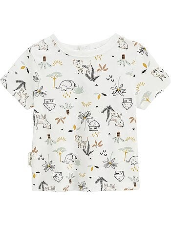 Ensemble salopette bébé en gaze de coton et t-shirt Yao