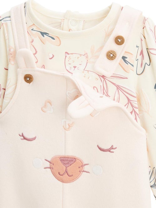 Ensemble salopette bébé en molleton et t - Kiabi