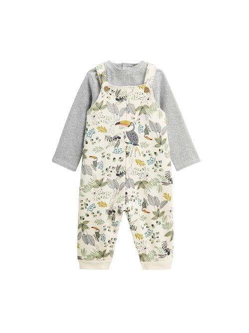 Ensemble salopette bébé en molleton et t-shirt Boavista - Kiabi