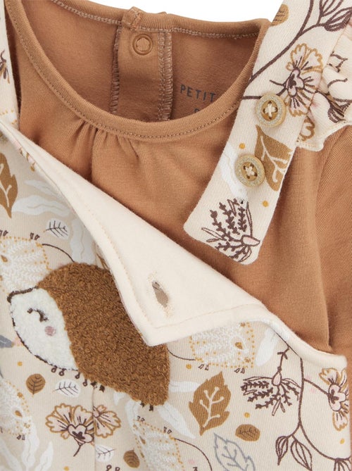 Ensemble salopette bébé en molleton et t-shirt Chincha - Kiabi