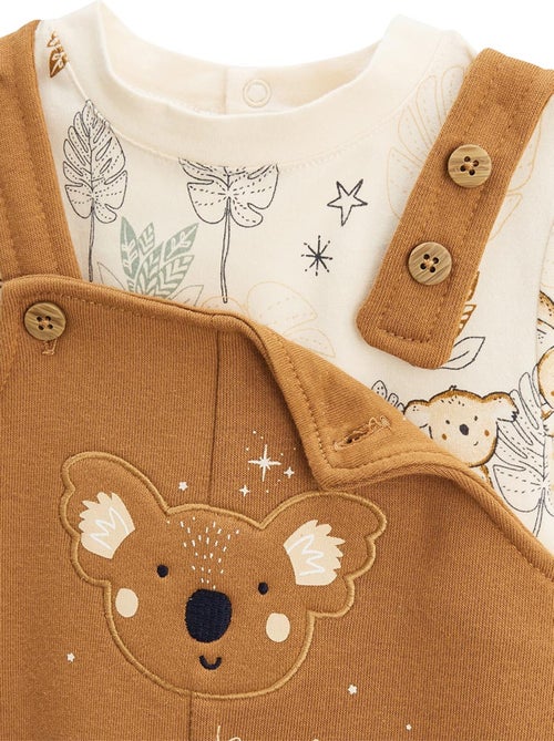 Ensemble salopette bébé en molleton et t-shirt Constellation - Kiabi