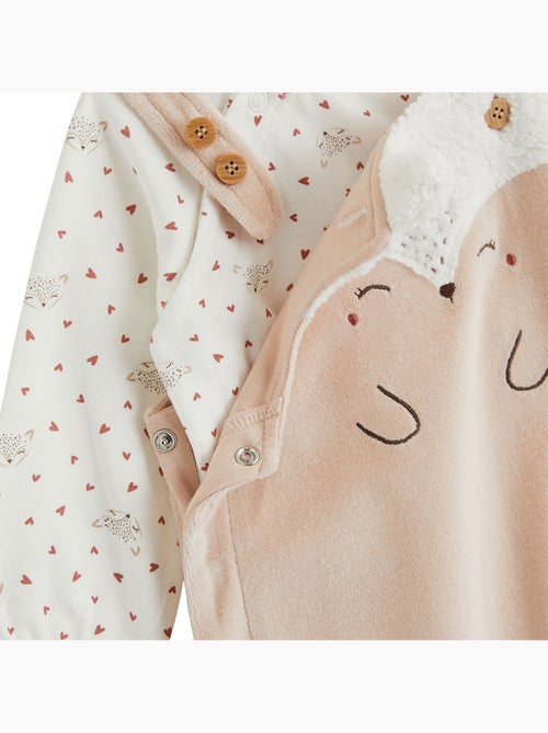 Ensemble salopette bébé en molleton et t-shirt doucette - Kiabi Ensemble salopette bébé en molleton et t-shirt doucette - Kiabi
