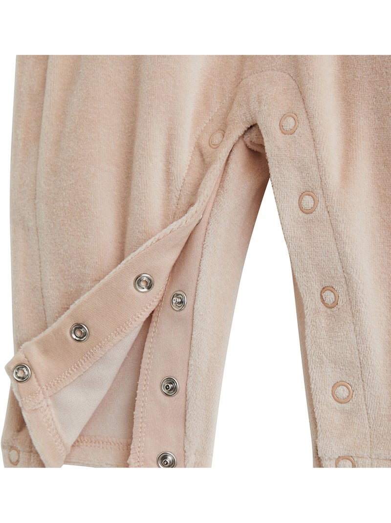 Ensemble salopette bébé en molleton et t-shirt doucette Rose - Kiabi