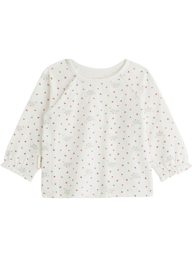 Ensemble salopette bébé en molleton et t-shirt doucette Rose - Kiabi