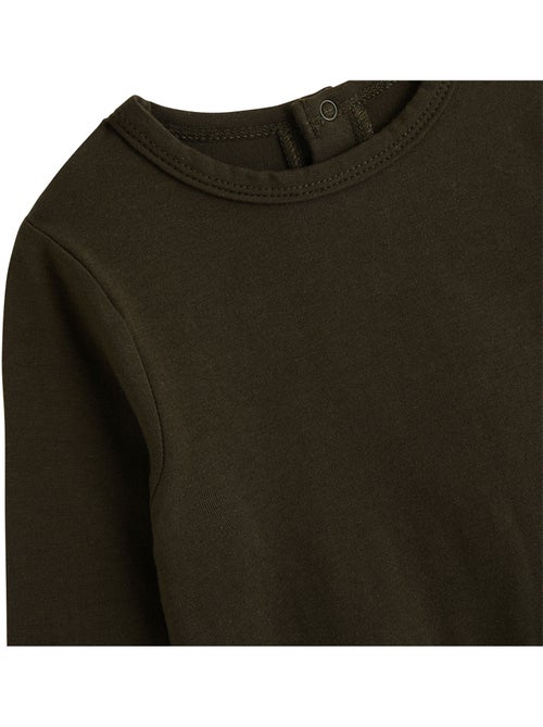 Ensemble salopette bébé en molleton et t-shirt ginkgo - Kiabi
