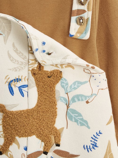 Ensemble salopette bébé en molleton et t-shirt Lamascotte - Kiabi