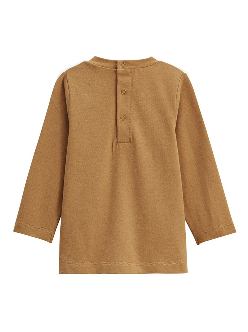 Ensemble salopette bébé en molleton et t-shirt Lamascotte Ecru - Kiabi