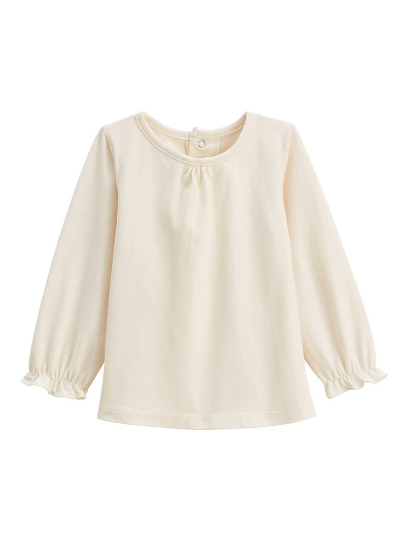 Ensemble salopette bébé en molleton et t-shirt Manouk Orange corail - Kiabi