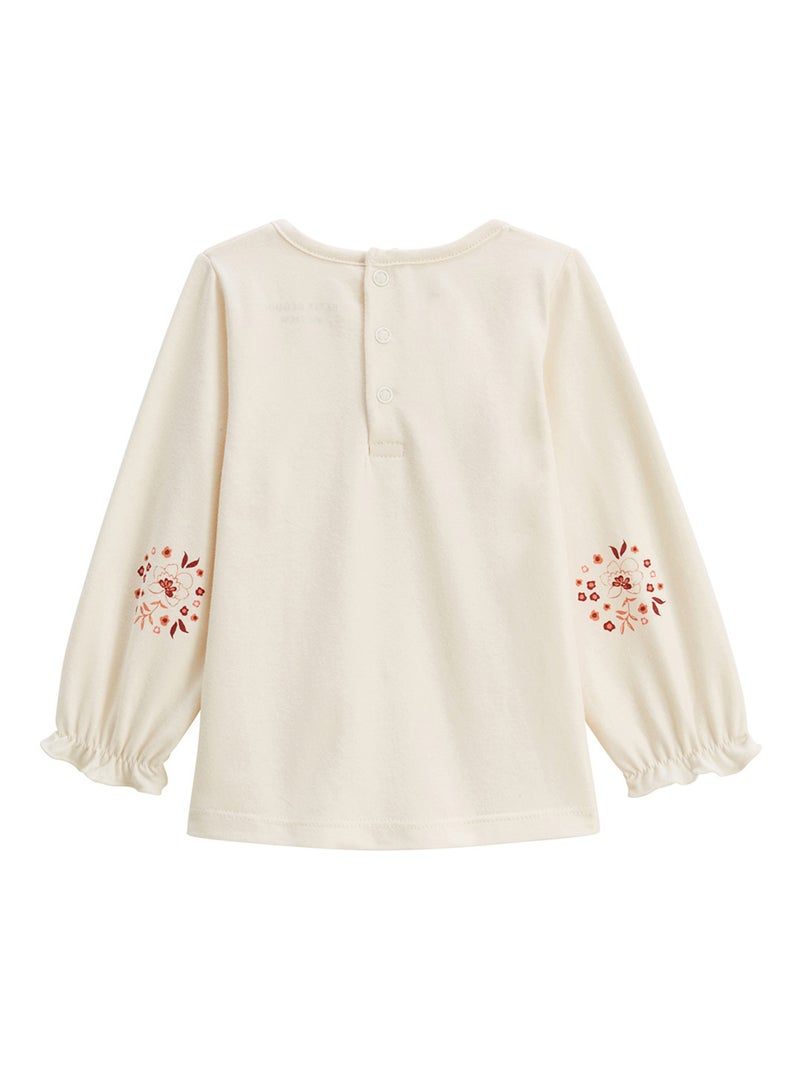 Ensemble salopette bébé en molleton et t-shirt Manouk Orange corail - Kiabi