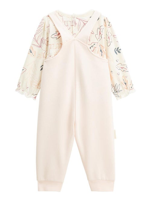 Ensemble salopette bébé en molleton et t-shirt Matcha - Kiabi