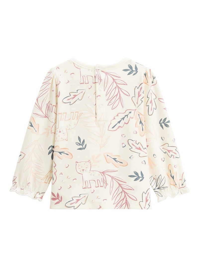 Ensemble salopette bébé en molleton et t-shirt Matcha Rose - Kiabi