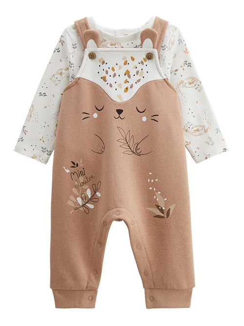 Ensemble salopette bébé en molleton et t-shirt Mini Loutre - Kiabi