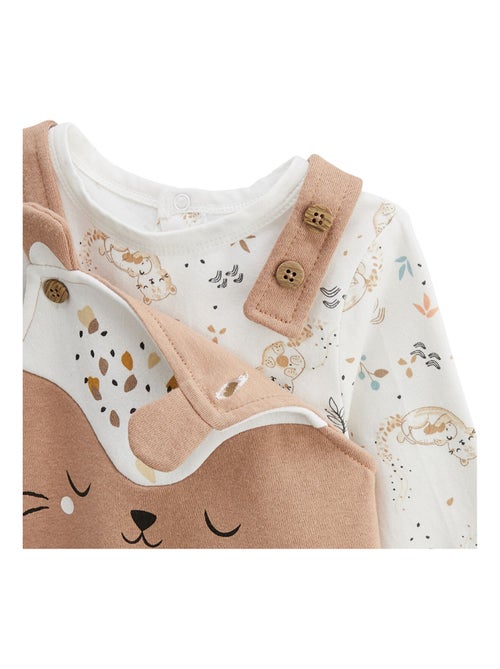 Ensemble salopette bébé en molleton et t-shirt Mini Loutre - Kiabi