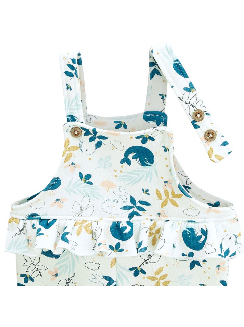 Ensemble salopette bébé en molleton et t-shirt Moana Ecru - Kiabi