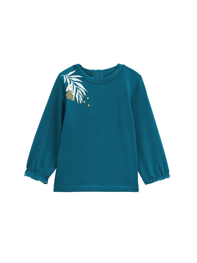 Ensemble salopette bébé en molleton et t-shirt Moana Ecru - Kiabi