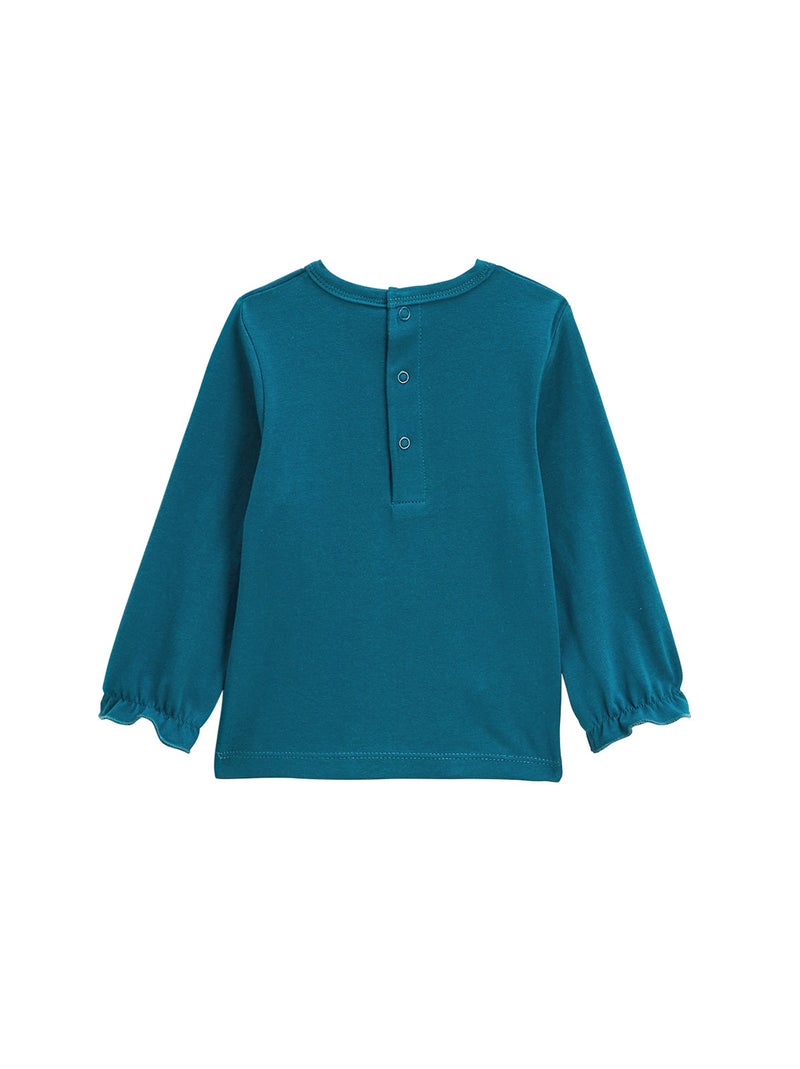 Ensemble salopette bébé en molleton et t-shirt Moana Ecru - Kiabi