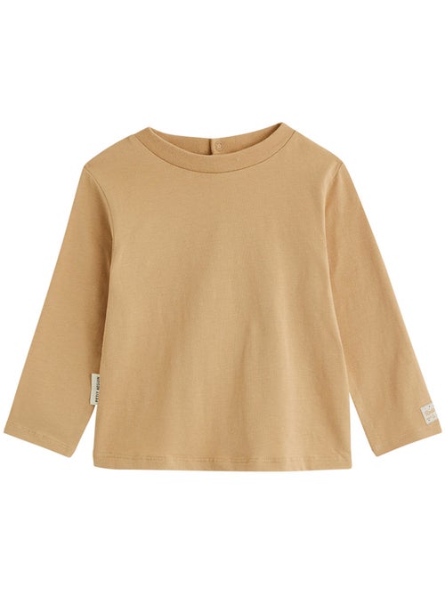 Ensemble salopette bébé en molleton et t-shirt moka - Kiabi