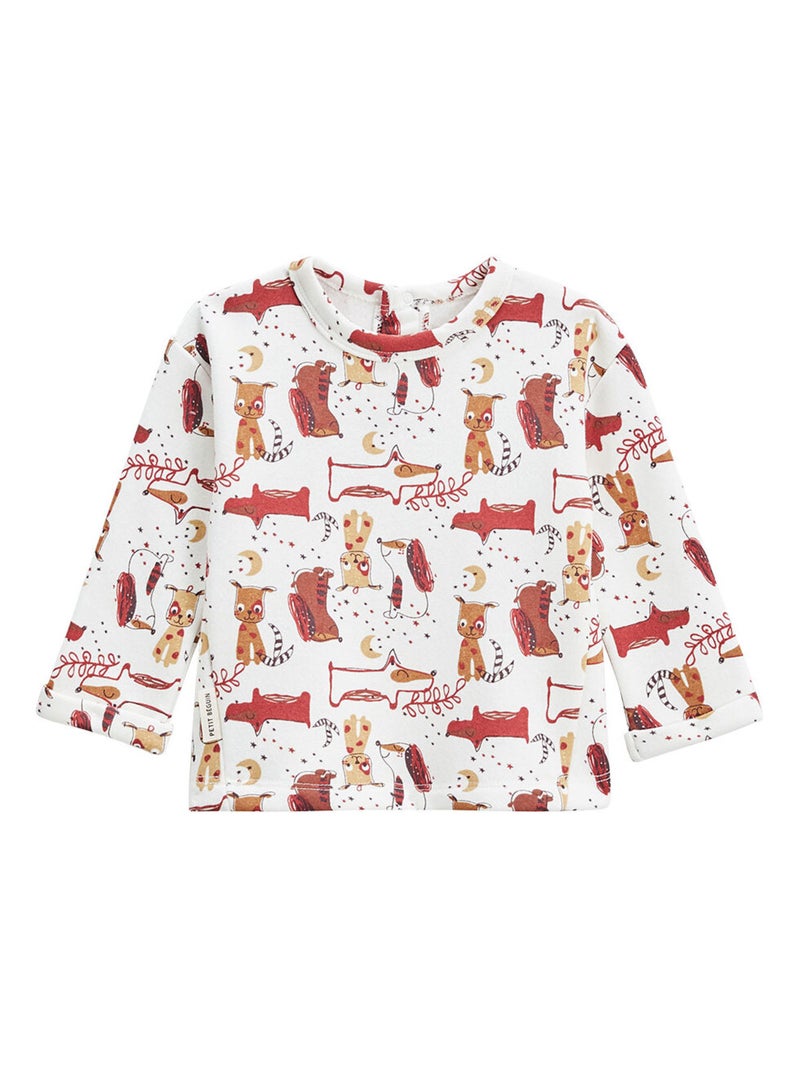 Ensemble salopette bébé en molleton et t-shirt Toutouyoutou Gris Gris - Kiabi