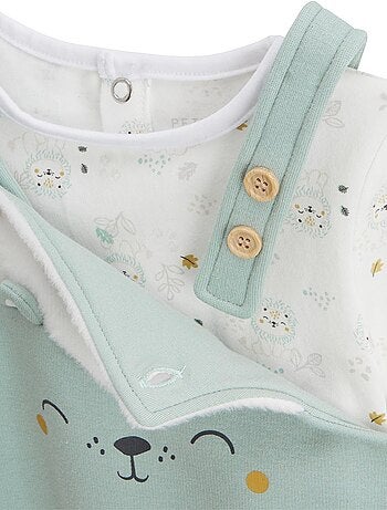 Ensemble salopette bébé en molleton ultra chaud et t-shirt Kenya