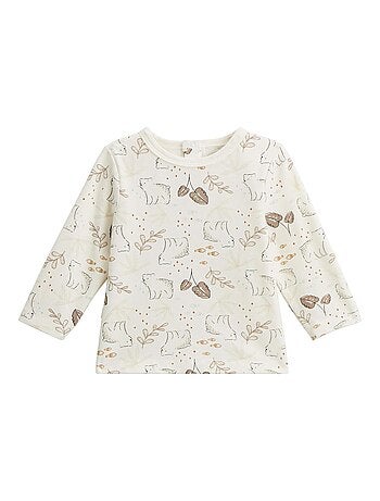 Ensemble salopette bébé en sherpa et t-shirt Câlins