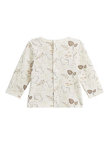 Ensemble salopette bébé en sherpa et t-shirt Câlins