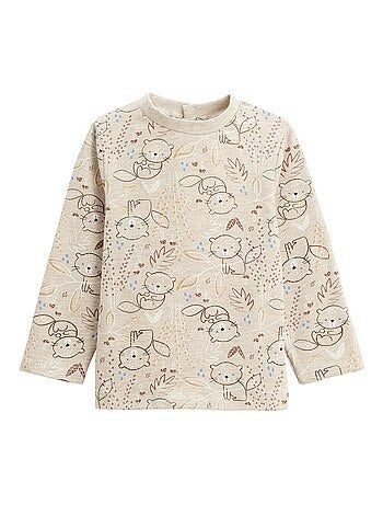 Ensemble salopette bébé en sherpa et t-shirt Cracotte