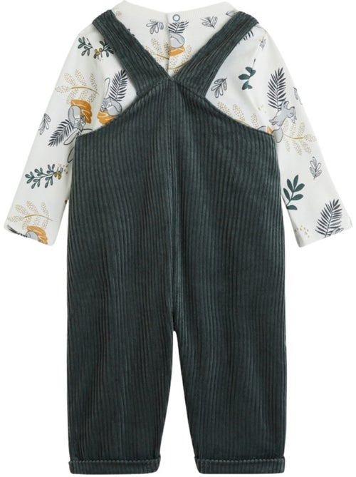Ensemble salopette bébé en velours côtelé et t-shirt elliott - Kiabi Ensemble salopette bébé en velours côtelé et t-shirt elliott - Kiabi