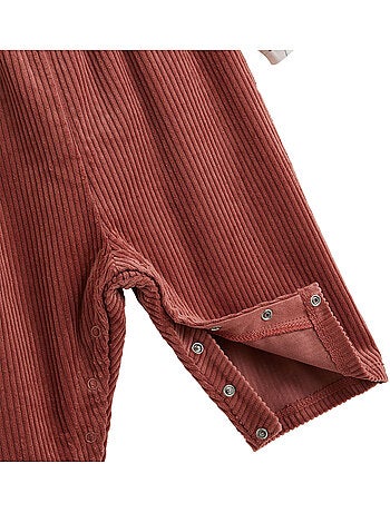 Ensemble salopette bébé en velours côtelé et t-shirt Evie