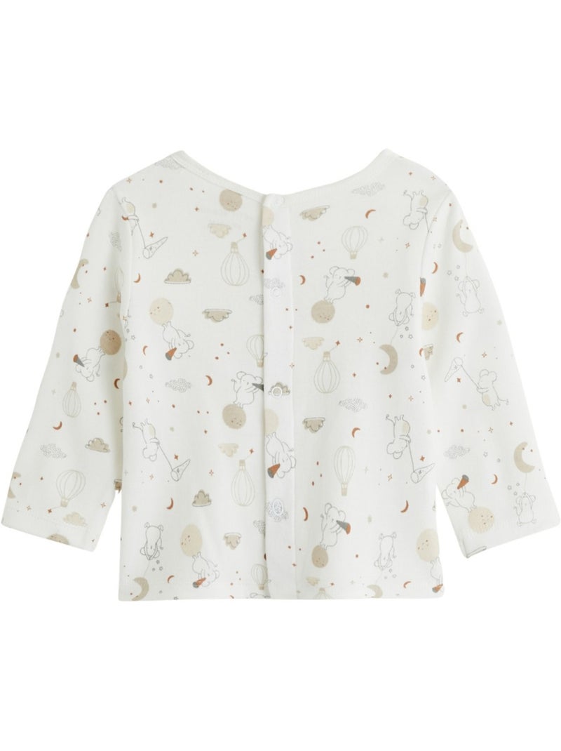 Ensemble salopette bébé en velours et t-shirt Eliah Marron - Kiabi