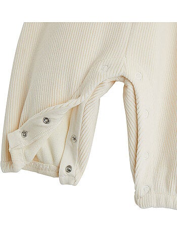 Ensemble salopette bébé en velours et t-shirt neige
