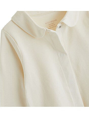 Ensemble salopette bébé en velours et t-shirt neige