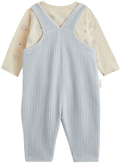 Ensemble salopette bébé en velours et t-shirt voix lactée - Kiabi Ensemble salopette bébé en velours et t-shirt voix lactée - Kiabi