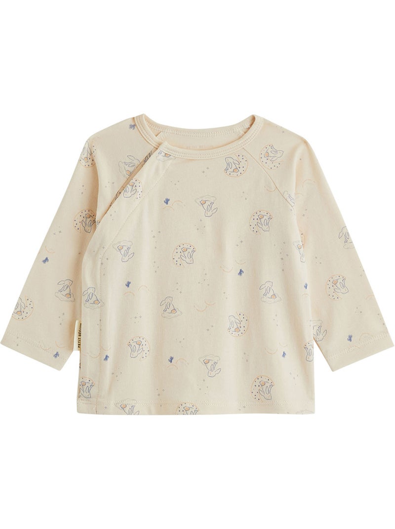 Ensemble salopette bébé en velours et t-shirt voix lactée Bleu - Kiabi