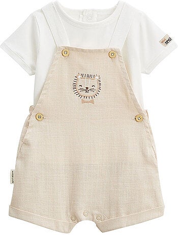 Ensemble salopette bébé et t-shirt auguste