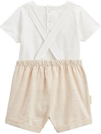 Ensemble salopette bébé et t-shirt auguste