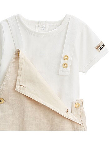 Ensemble salopette bébé et t-shirt auguste
