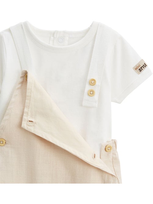 Ensemble salopette bébé et t-shirt Auguste - Kiabi