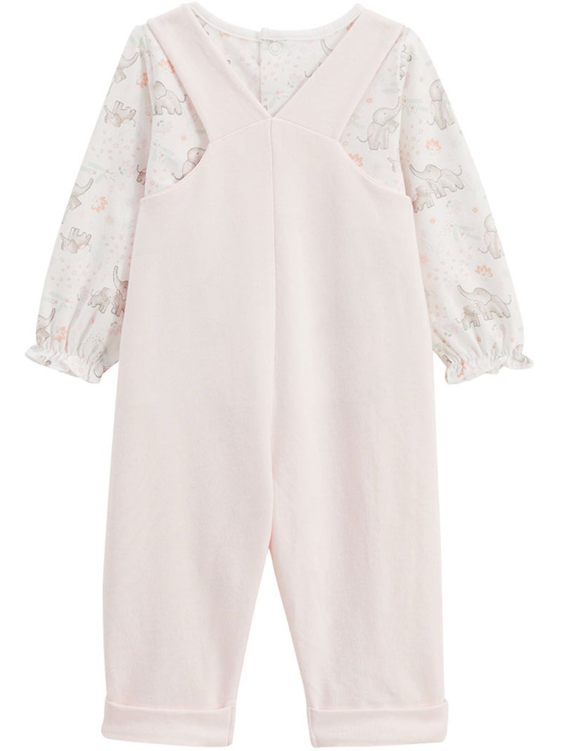 Ensemble salopette bébé et t-shirt Badian Rose - Kiabi