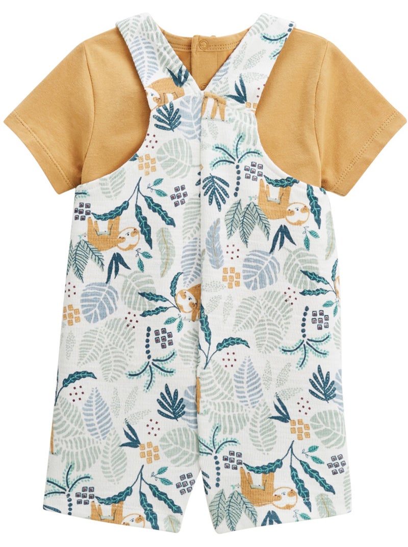 Ensemble salopette bébé et t-shirt Baroudeur Ecru - Kiabi