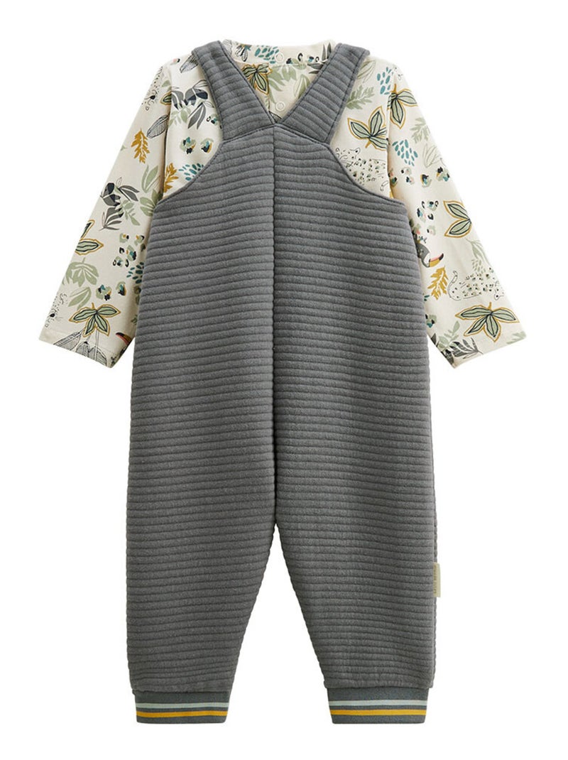 Ensemble salopette bébé et t-shirt Boavista Gris Gris - Kiabi