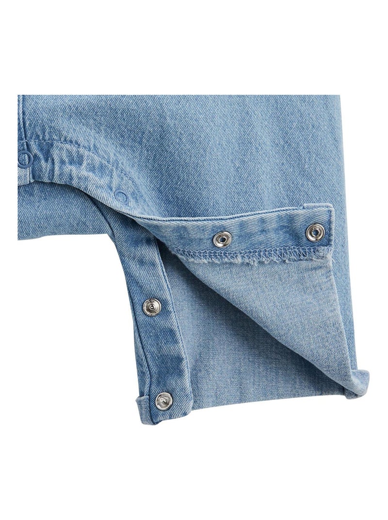 Ensemble salopette bébé et t-shirt Elliot Bleu - Kiabi