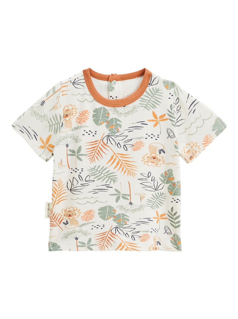 Ensemble salopette bébé et t-shirt en éponge Mio Camel - Kiabi
