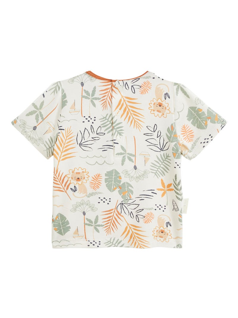 Ensemble salopette bébé et t-shirt en éponge Mio Camel - Kiabi