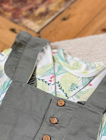 Ensemble salopette bébé et t-shirt Flow