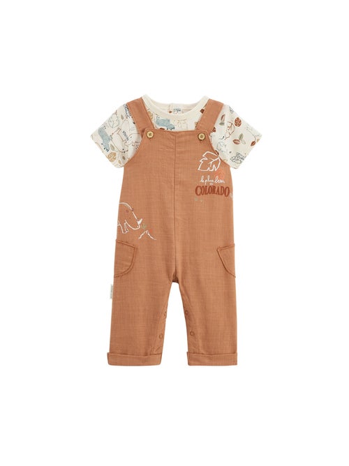 Ensemble salopette bébé et t-shirt Kansas City - Kiabi