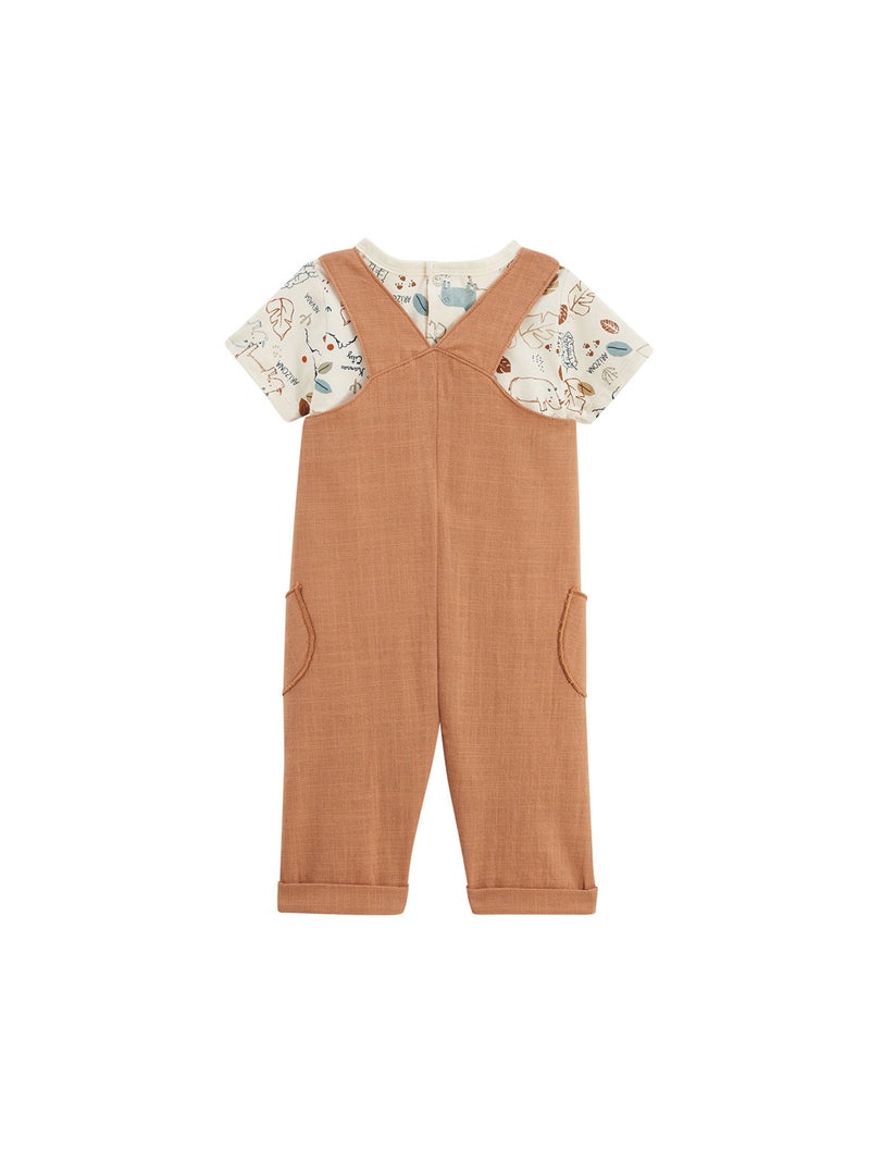 Ensemble salopette bébé et t-shirt Kansas City Camel - Kiabi