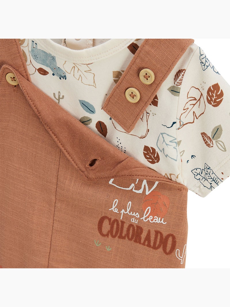 Ensemble salopette bébé et t-shirt Kansas City Camel - Kiabi