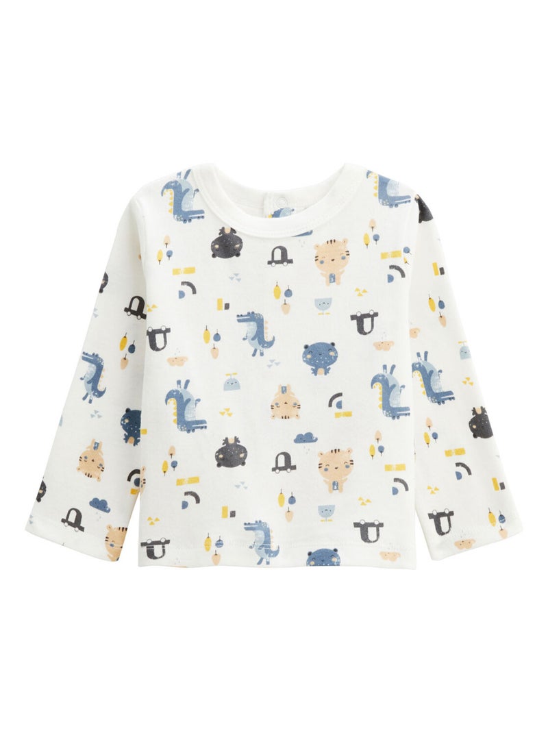 Ensemble salopette bébé et t-shirt Little Funny Gris Gris - Kiabi