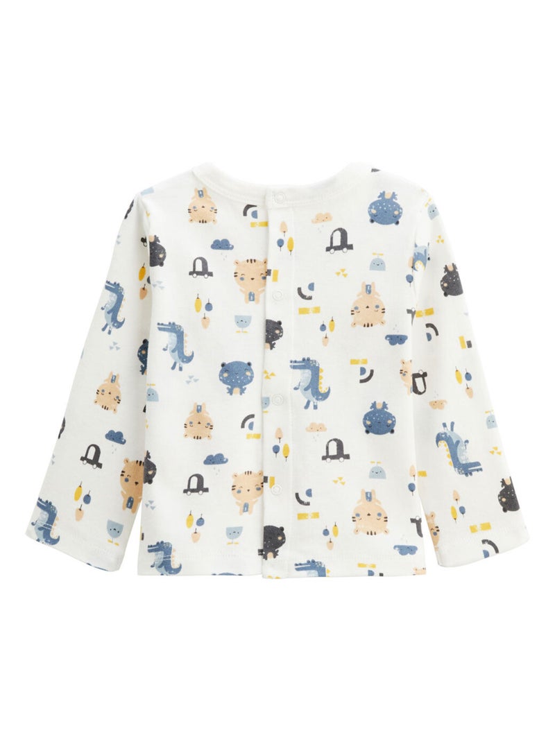 Ensemble salopette bébé et t-shirt Little Funny Gris Gris - Kiabi